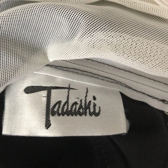 Tadashi B&W Lace Side Slit Gown - Picture 6 of 7